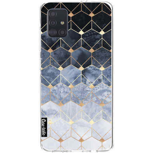 Casetastic Softcover Samsung Galaxy A51 (2020) - Blue Hexagon Diamonds