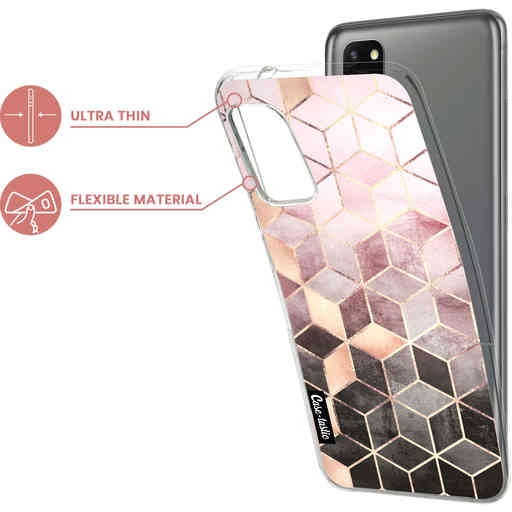 Casetastic Softcover Samsung Galaxy S20 - Soft Pink Gradient Cubes