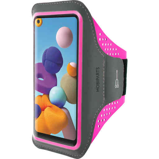 Casetastic Comfort Fit Sport Armband Samsung Galaxy A21s (2020) Neon Pink