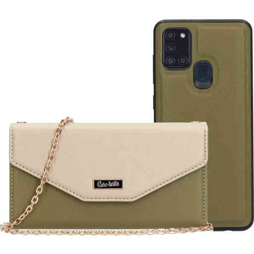 Casetastic Clutch Samsung Galaxy A21s (2020) Gold/Green