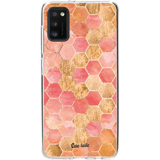 Casetastic Softcover Samsung Galaxy A41 (2020) - Honeycomb Art Coral