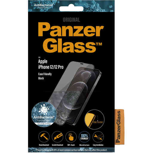 PanzerGlass Apple iPhone 12/12 Pro Black CF Super+ Glass