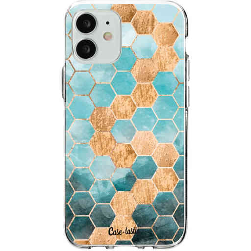 Casetastic Softcover Apple iPhone 12 Mini - Honeycomb Art Blue