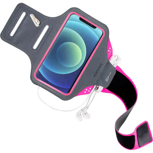 Casetastic Comfort Fit Sport Armband Apple iPhone 12 Mini Neon Pink