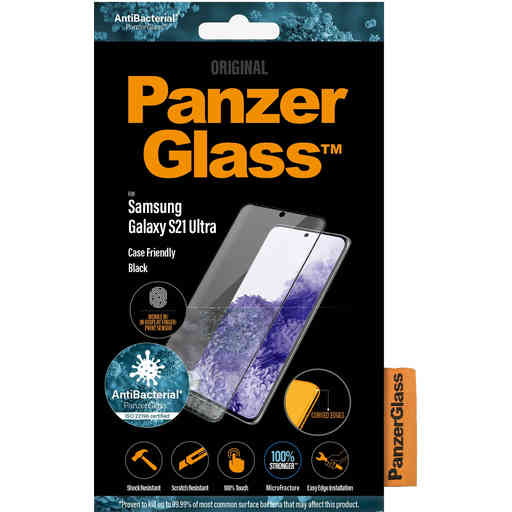 PanzerGlass Samsung Galaxy S21 Ultra Black CF Super+ Glass