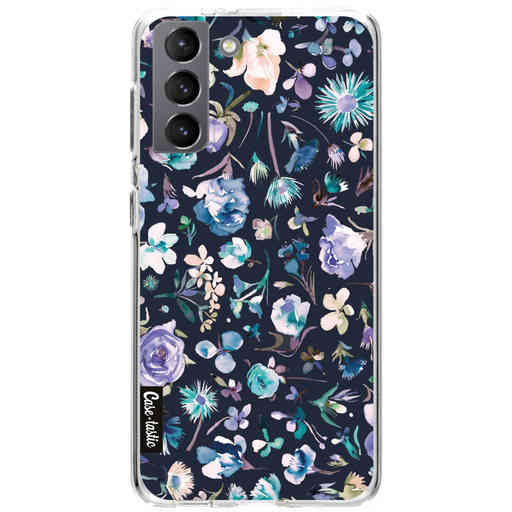 Casetastic Softcover Samsung Galaxy S21 - Flowers Navy