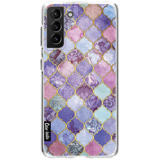 Softcover Samsung Galaxy S21 Plus Purple Moroccan Tiles Casetastic