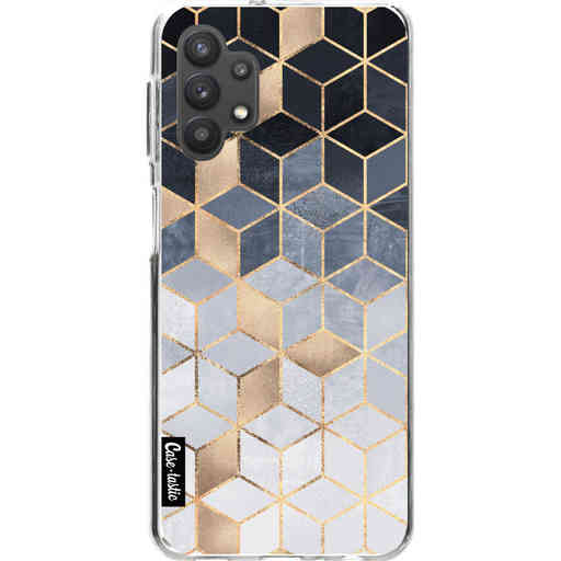 Casetastic Softcover Samsung Galaxy A32 - Soft Blue Gradient Cubes