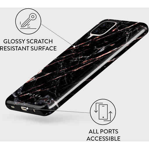 Burga Tough Case Samsung Galaxy A12 (2021) Rose Gold Marble
