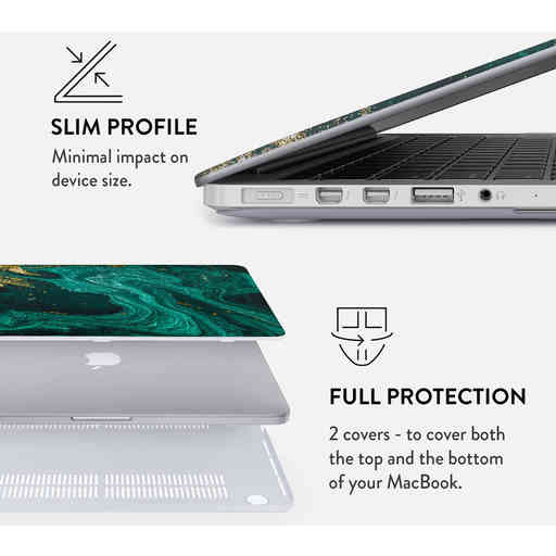 Burga Hard Case Apple Macbook Pro 13 inch (2020) Emerald Pool