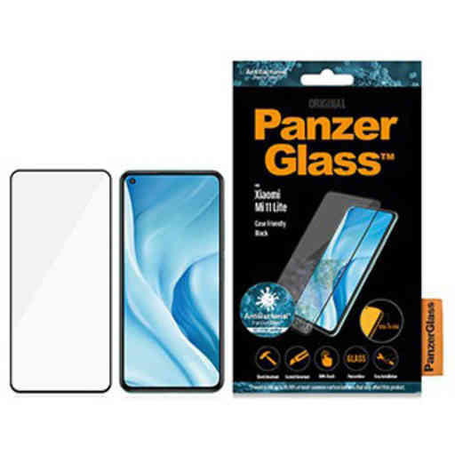 PanzerGlass Xiaomi Mi 11 Lite Black CF Super+ Glass AB