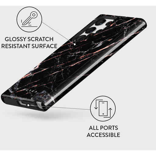 Burga Tough Case Samsung Galaxy S22 Ultra Rose Gold Marble