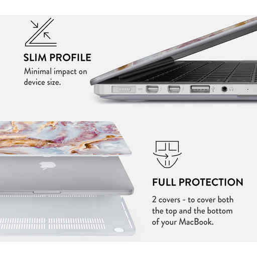 Burga Hard Case Apple Macbook Pro 14 inch (2021) - Frozen Leaves