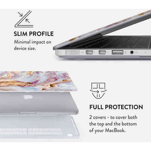 Burga Hard Case Apple Macbook Pro 16 inch (2021) - Frozen Leaves
