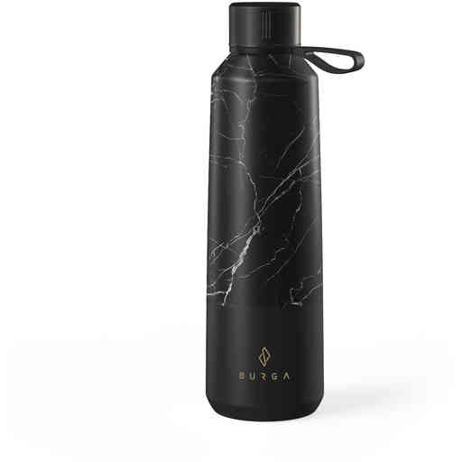 Burga Water Bottle Black Marble