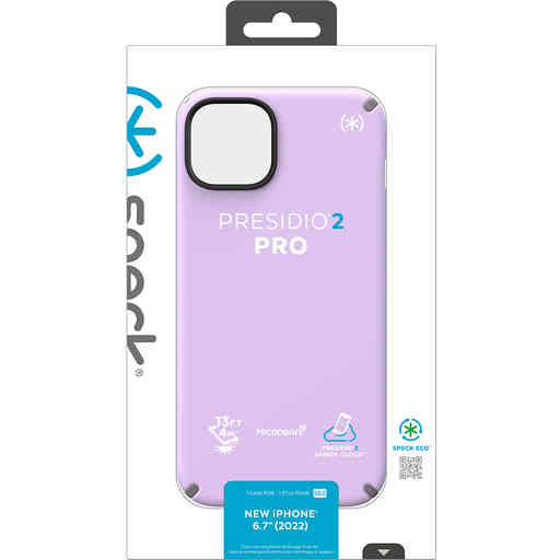Speck Presidio2 Pro Apple iPhone 14 Plus/15 Plus Spring Purple -  with Microban