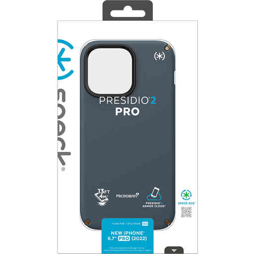 Speck Presidio2 Pro Apple iPhone 14 Pro Max Charcoal Grey - with Microban