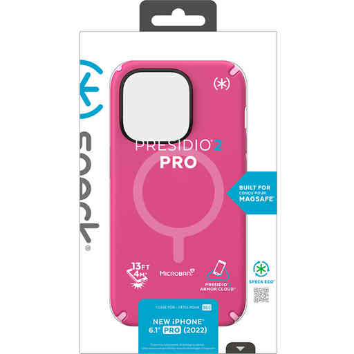 Speck Presidio2 Pro + MS Apple iPhone 14 Pro Digital Pink - with Microban