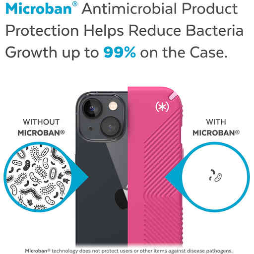 Speck Presidio2 Grip + MS Apple iPhone 14 Digital Pink -  with Microban