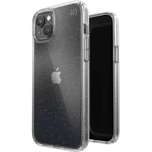 Speck Presidio Perfect Clear Glitter Apple iPhone 14 Plus/15 Plus Clear / Gold Glitter - with Microban
