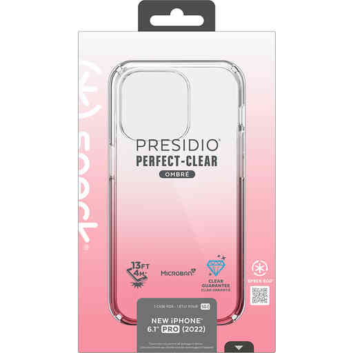 Speck Presidio Perfect Clear Ombre Apple iPhone 14 Pro Vintage Rose - with Microban