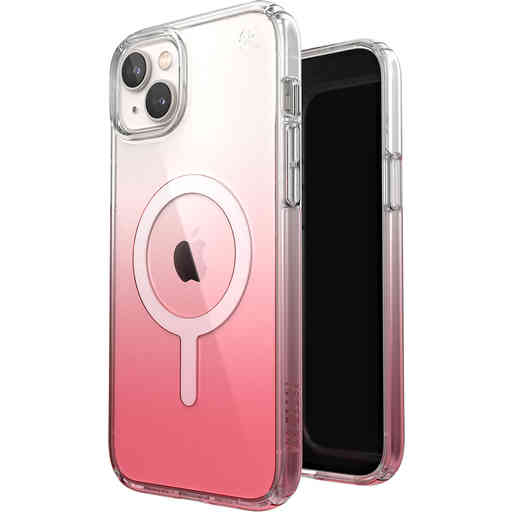 Speck Presidio Perfect Clear Ombre + MS Apple iPhone 14 Plus/15 Plus Vintage Rose - with Microban