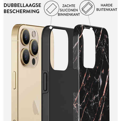 Burga Tough Case Apple iPhone 14 Pro - Rose Gold Marble