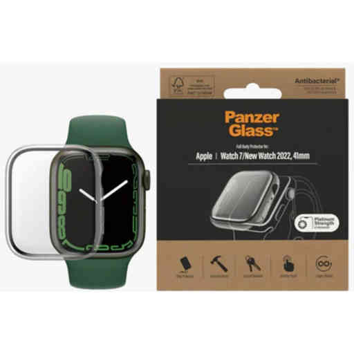 PanzerGlass Full Body Apple Watch 7 41 mm - Clear - Anti-Bacterial