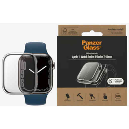 PanzerGlass Full Body Apple Watch 7 45 mm - Clear - Anti-Bacterial