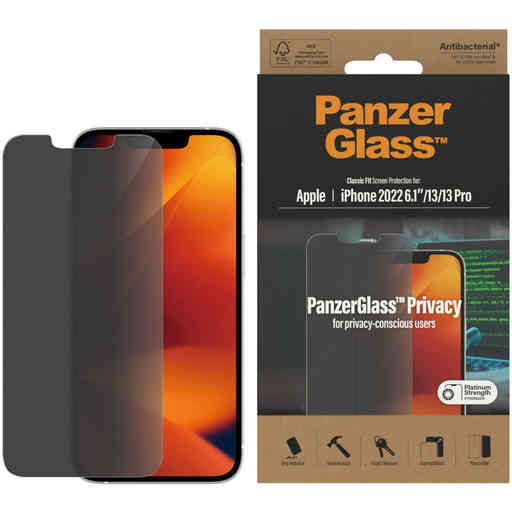 PanzerGlass Apple iPhone 14/13/13 Pro Black CF Privacy Super+ Glass