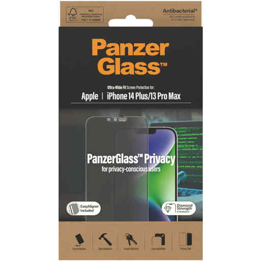 PanzerGlass Apple iPhone 14 Plus/13 Pro Max UWF Privacy Glass AB with EasyAligner