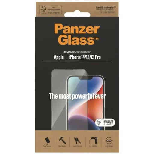PanzerGlass Apple iPhone 14/13/13 Pro Black CF Super+ Glass AB