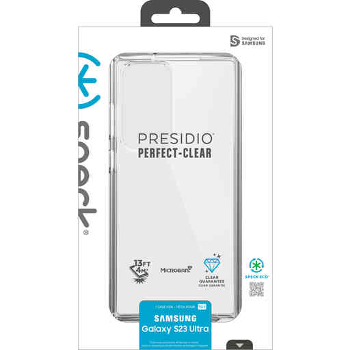 Speck Presidio Perfect Clear Samsung Galaxy S23 Ultra - with Microban