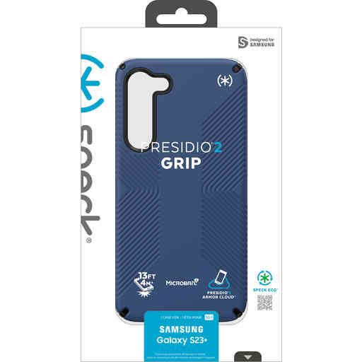 Speck Presidio2 Grip Samsung Galaxy S23 Plus Coastal Blue - with Microban