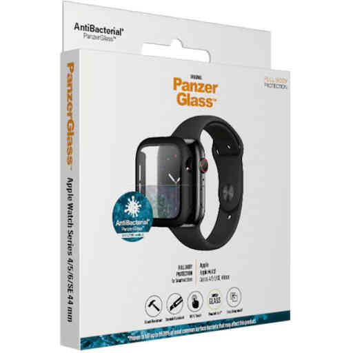 PanzerGlass Full Body Apple Watch 4/5/6/SE (44 mm) - Black Anti-Bacterial