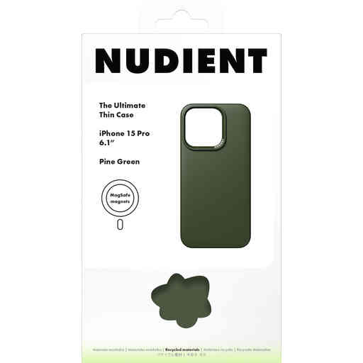 Nudient Thin Precise Case Apple iPhone 15 V3 Pine Green  - MS