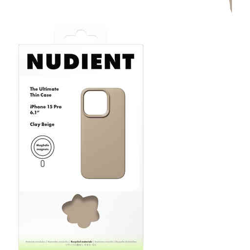 Nudient Thin Precise Case Apple iPhone 15 Pro Max V3 Clay Beige - MS