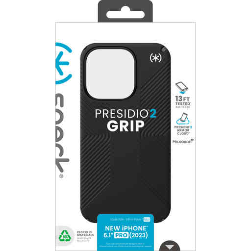 Speck Presidio2 Grip Apple iPhone 15 Pro Black  -  with Microban