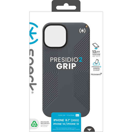Speck Presidio2 Grip Apple iPhone 15/14/13 Charcoal Grey -  with Microban