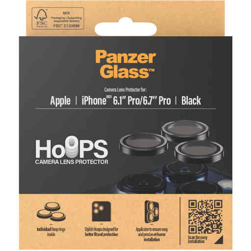 Panzerglass Hoops Rings Apple iPhone 15 Pro/15 Pro Max - Black