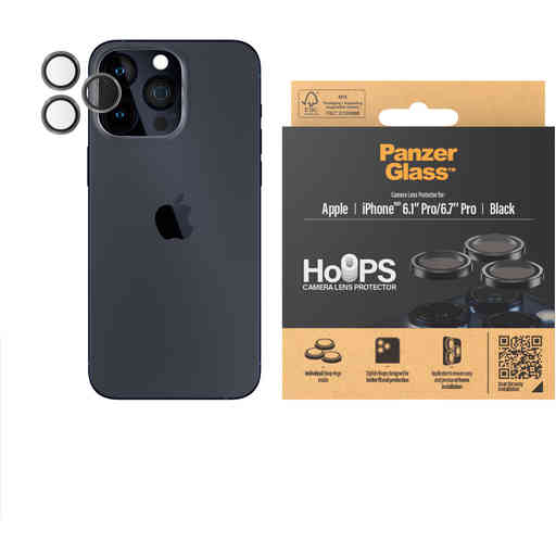 Panzerglass Hoops Rings Apple iPhone 15 Pro/15 Pro Max - Black