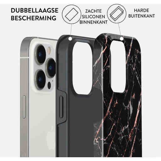 Burga Tough Case Apple iPhone 15 Pro - Rose Gold Marble