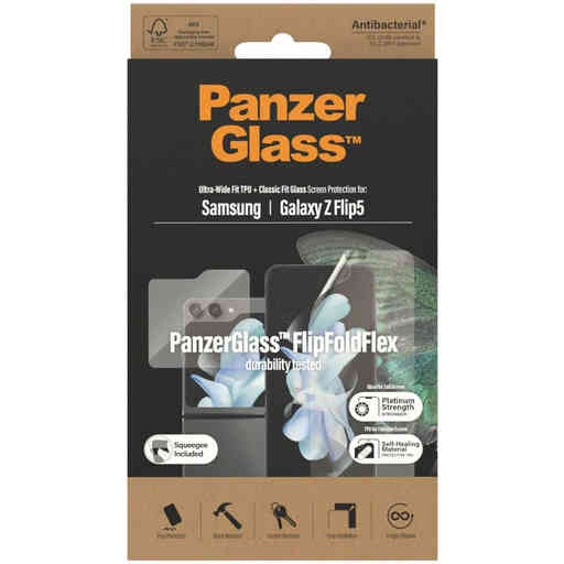 PanzerGlass Samsung Galaxy Z Flip5 - Ultra-Wide Fit TPU + Classic Fit Glass - AB