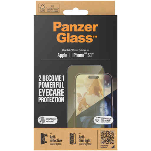 PanzerGlass Apple iPhone 15 Eyecare Ultra-Wide-Fit