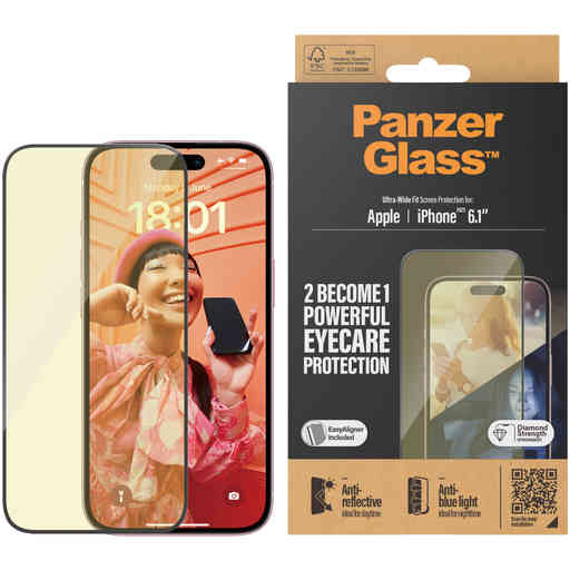 PanzerGlass Apple iPhone 15 Eyecare Ultra-Wide-Fit