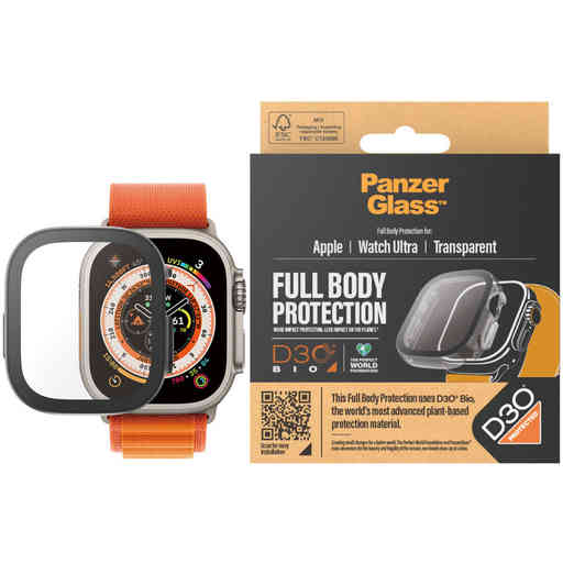 PanzerGlass Full Body Apple Watch Ultra 2/Ultra 49 mm - Clear with D3O