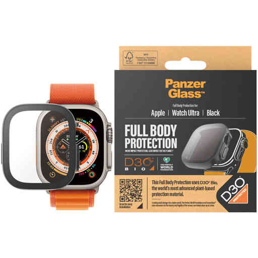 PanzerGlass Full Body Apple Watch Ultra 2023/2022 49 mm - Black D3O