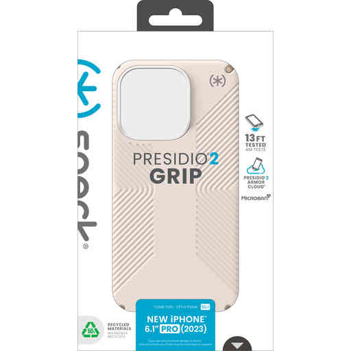 Speck Presidio2 Grip Apple iPhone 15 Pro Bleached Bone -  with Microban