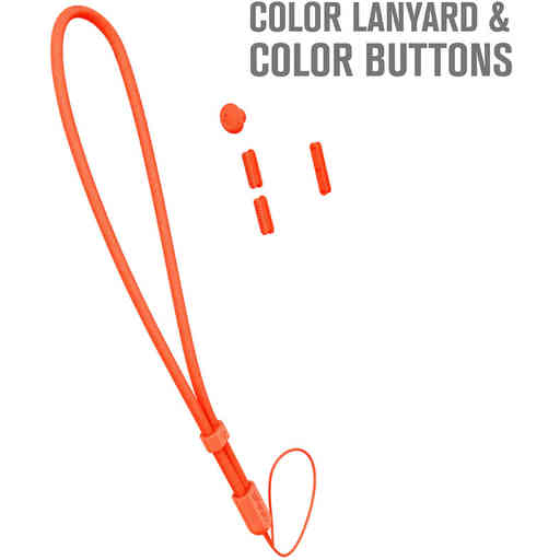 Catalyst Wrist Lanyard and Buttons Orange