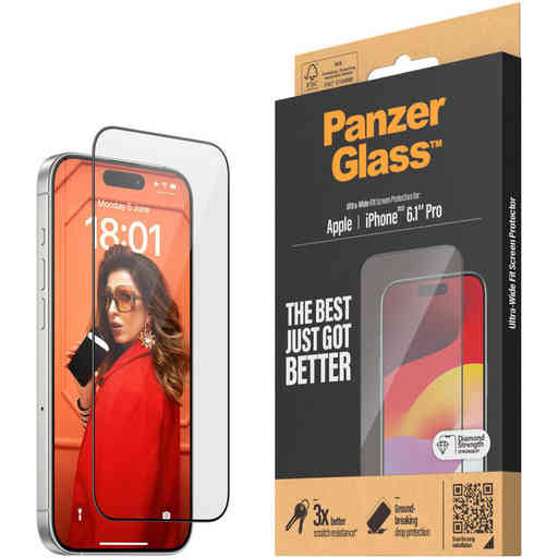 Panzerglass Apple iPhone 15 Pro - Ultra-Wide Fit